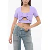 Viktor & Rolf Bow Embellished Cut-out Cotton Top