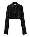 Viktor & Rolf Cropped Black Top With Structured Silhouette In Black