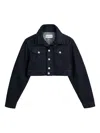 Viktor & Rolf Cropped Denim Jacket In Blue