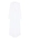 Viktor & Rolf 드레이빙 네크라인 셔츠 드레스 In White
