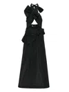 Viktor & Rolf Drape Bow Maxi Dress In Black