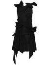 Viktor & Rolf Draped Bow-detail Mini Dress In Black