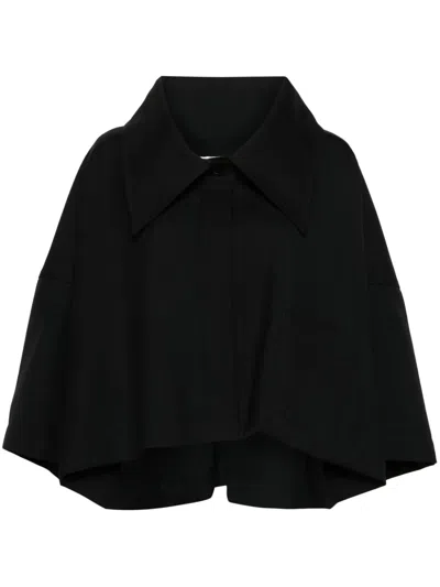 Viktor & Rolf Extreme Gabardine Shirt Jacket In 黑色