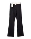 Viktor & Rolf Fitted Black Flared Pants With Contrasting Belt In Black