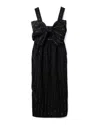 Viktor & Rolf Fitted Black Midi Dress In Black