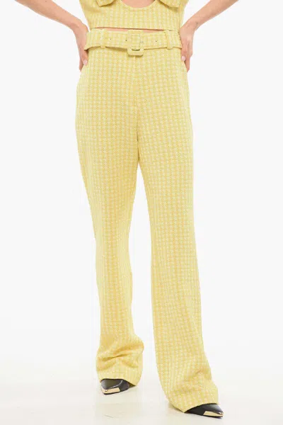 Viktor & Rolf Flared Pants With Buckle In Yellow
