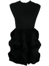 Viktor & Rolf Floral-motif Cut-out Minidress In Black
