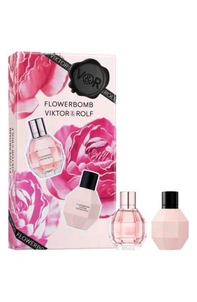 Viktor & Rolf Viktor&rolf Flowerbomb & Flowerbomb Extreme Eau De Parfum Gift Set (limited Edition) $60 Value In Transparent