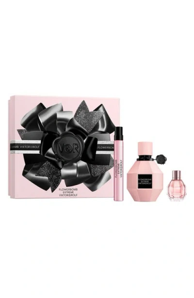 Viktor & Rolf Viktor&rolf Flowerbomb Extreme Eau De Parfum Gift Set In Transparent