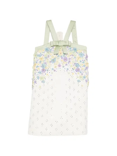 Viktor & Rolf Flower-embellished A-line Dress In White