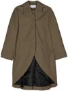Viktor & Rolf Godet Canvas Trench Coat In Brown