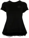 Viktor & Rolf Godet Lace-trim T-shirt In Black