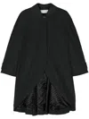 Viktor & Rolf Godet Taffeta Trench Coat In Black