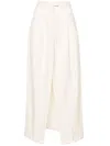 Viktor & Rolf High-waist Gabardine Long Skirt In 中性色