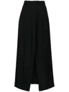 Viktor & Rolf High-waist Gabardine Long Skirt In 黑色