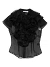 Viktor & Rolf 자보 디테일 러플 블라우스 In Black