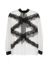 Viktor & Rolf Bluse Mit Spitzenborten In Multi
