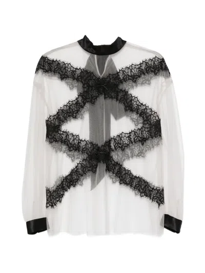 Viktor & Rolf Bluse Mit Spitzenborten In Multi