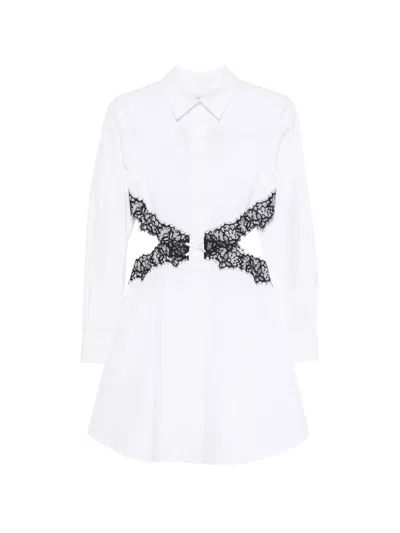 Viktor & Rolf Cut-out-minikleid Mit Spitzenbesatz In White