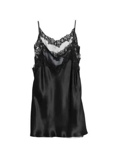 Viktor & Rolf Minikleid Im Layering-look Mit Spitzenbesatz In Black