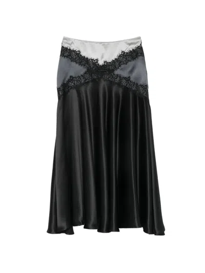 Viktor & Rolf Midirock Mit Spitzensaum In Black