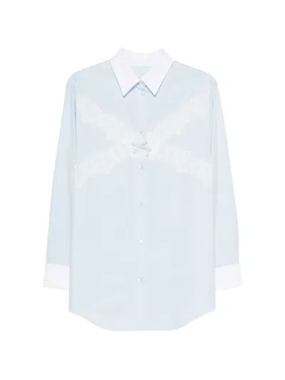 Viktor & Rolf Hemd Mit Spitzenbesatz In Blue