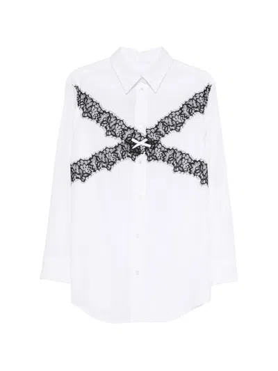 Viktor & Rolf Hemd Mit Spitzenbesatz In White