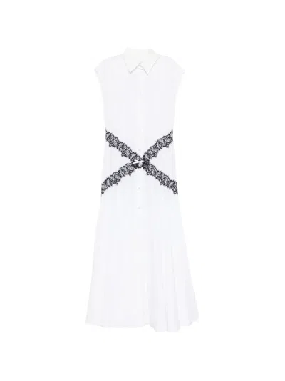 Viktor & Rolf Hemdkleid Mit Spitzenborten In White