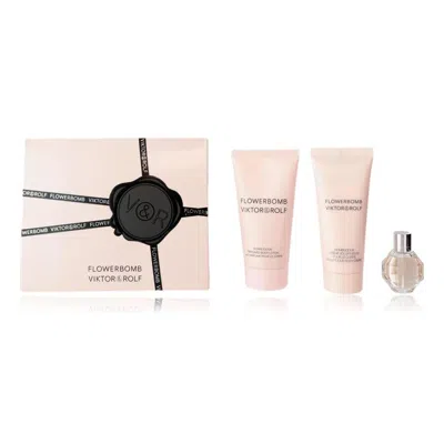 Viktor & Rolf Ladies Flowerbomb Gift Set Fragrances 3614274416336 In Transparent