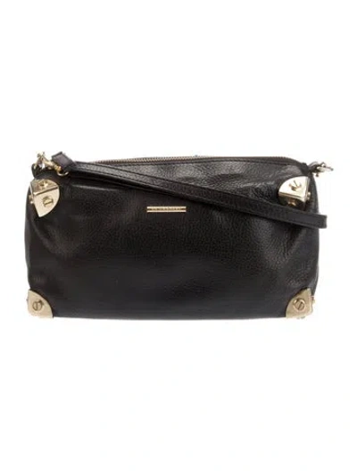 Pre-owned Viktor & Rolf Leather Shoulder Bag In Black