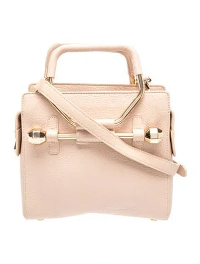 Pre-owned Viktor & Rolf Leather Top Handle Bag In Neutrals
