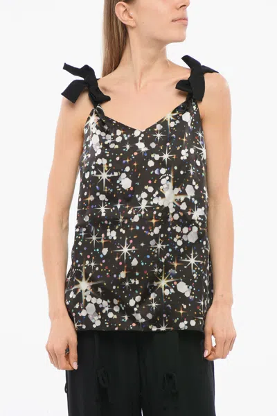 Viktor & Rolf Lingerie Top With Bow Straps In Black / Multicolor