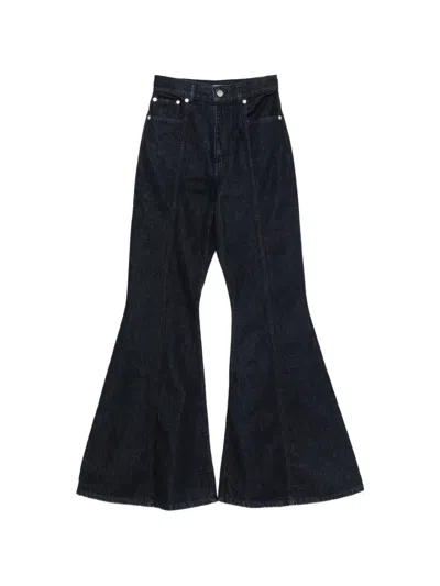 Viktor & Rolf Logo-patch Bootcut Jeans In Black