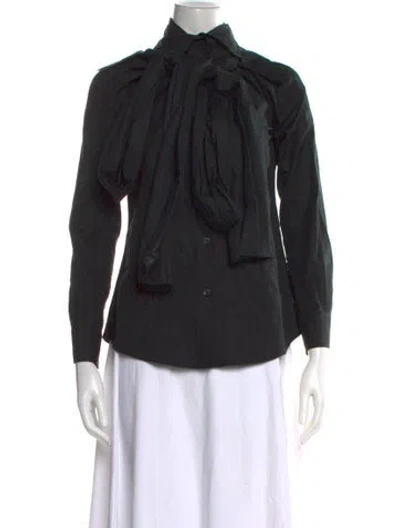 Pre-owned Viktor & Rolf Long Sleeve Blouse In Black
