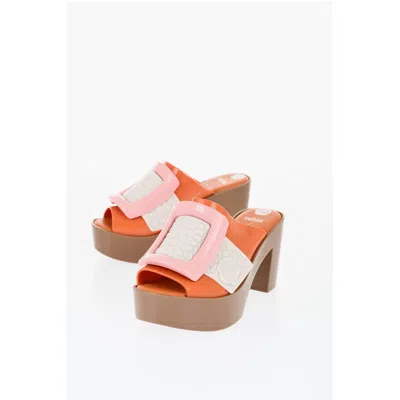 Viktor & Rolf Melissa Rubber Blossom Mules With Maxi Buckle Women's 10cm
