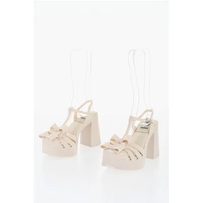 Viktor & Rolf Melissa Solid Color Rubber Party T-strap Sandals With Bows H