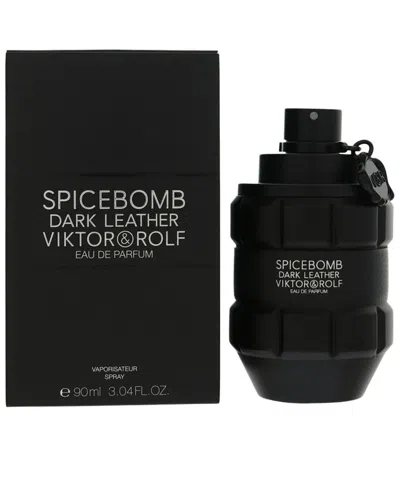 Viktor & Rolf Viktor&rolf Men's 3.04oz Spicebomb Dark Leather Edp In Black