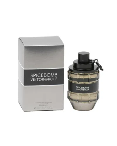 Viktor & Rolf Viktor&rolf Men's Spicebomb 3oz Eau De Toilette Spray In Transparent