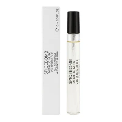 Viktor & Rolf Men's Spicebomb Metallic Musk Edp Spray 0.34 oz Fragrances 3614274293852 In Transparent