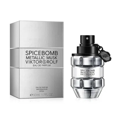 Viktor & Rolf Men's Spicebomb Metallic Musk Edp Spray 1.7 oz Fragrances 3614274293906 In Silver
