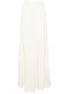 Viktor & Rolf Mid-rise Crepe Palazzo Trousers In 中性色