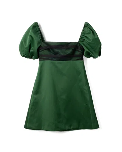 Viktor & Rolf Mini Dress With Square Neckline In Green