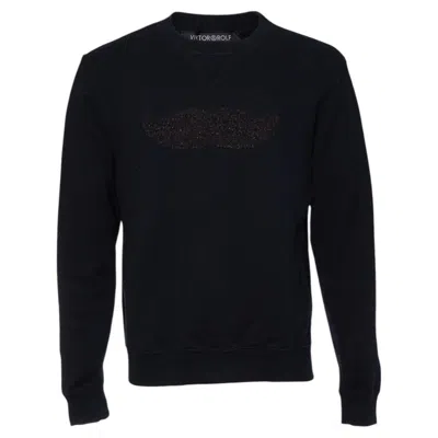 Pre-owned Viktor & Rolf Monsieur, Black Sweater With Moustache