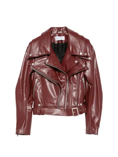 Viktor & Rolf Multi-layer Biker Jacket In 레드