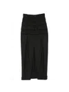 Viktor & Rolf Multi-layered Buttoned Maxi Skirt In Blue