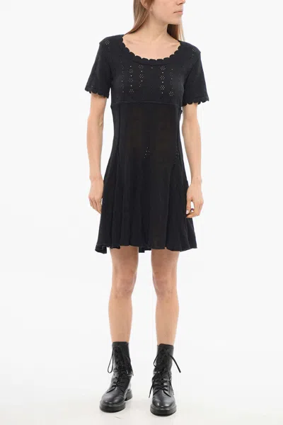 Viktor & Rolf Openwork Dress In Black