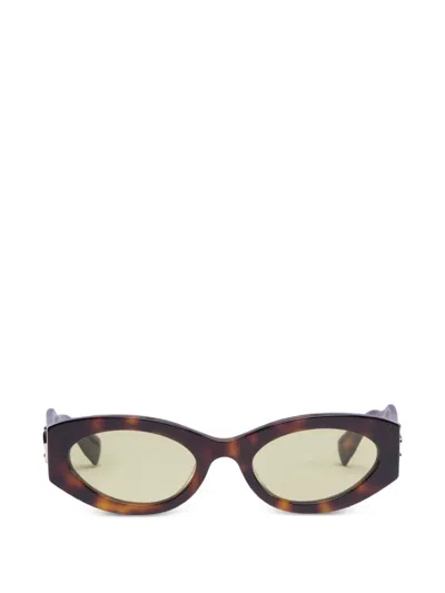 Viktor & Rolf Sonnenbrille Mit Ovalem Gestell In Brown