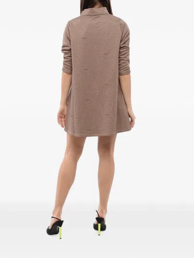 Viktor & Rolf Petite-bow A-line Mini Dress In Brown