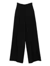 Viktor & Rolf Pleated High-waisted Trousers In Black