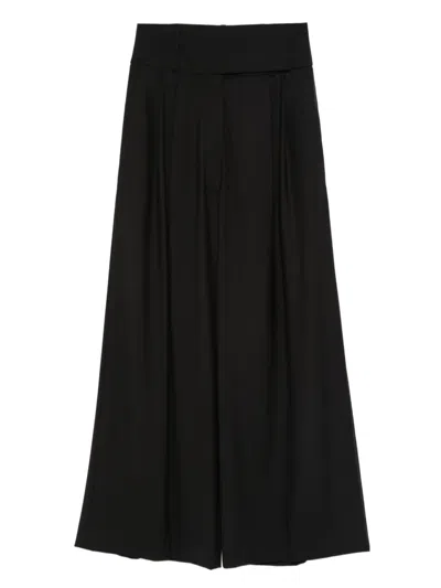 Viktor & Rolf 플리츠 팬츠 In Brown